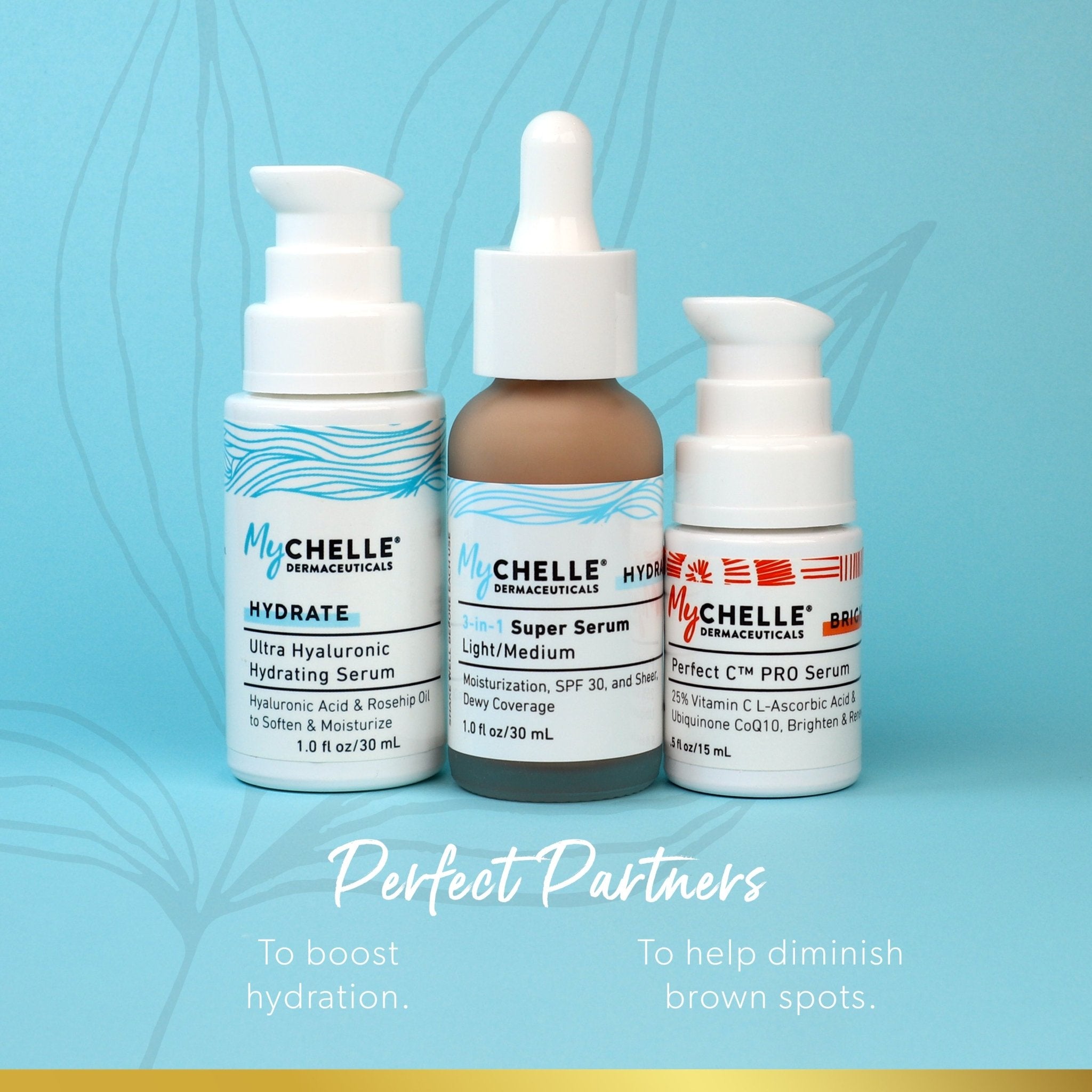 3 - in - 1 Super Serum, Light/Medium Tint - MyCHELLE Dermaceuticals