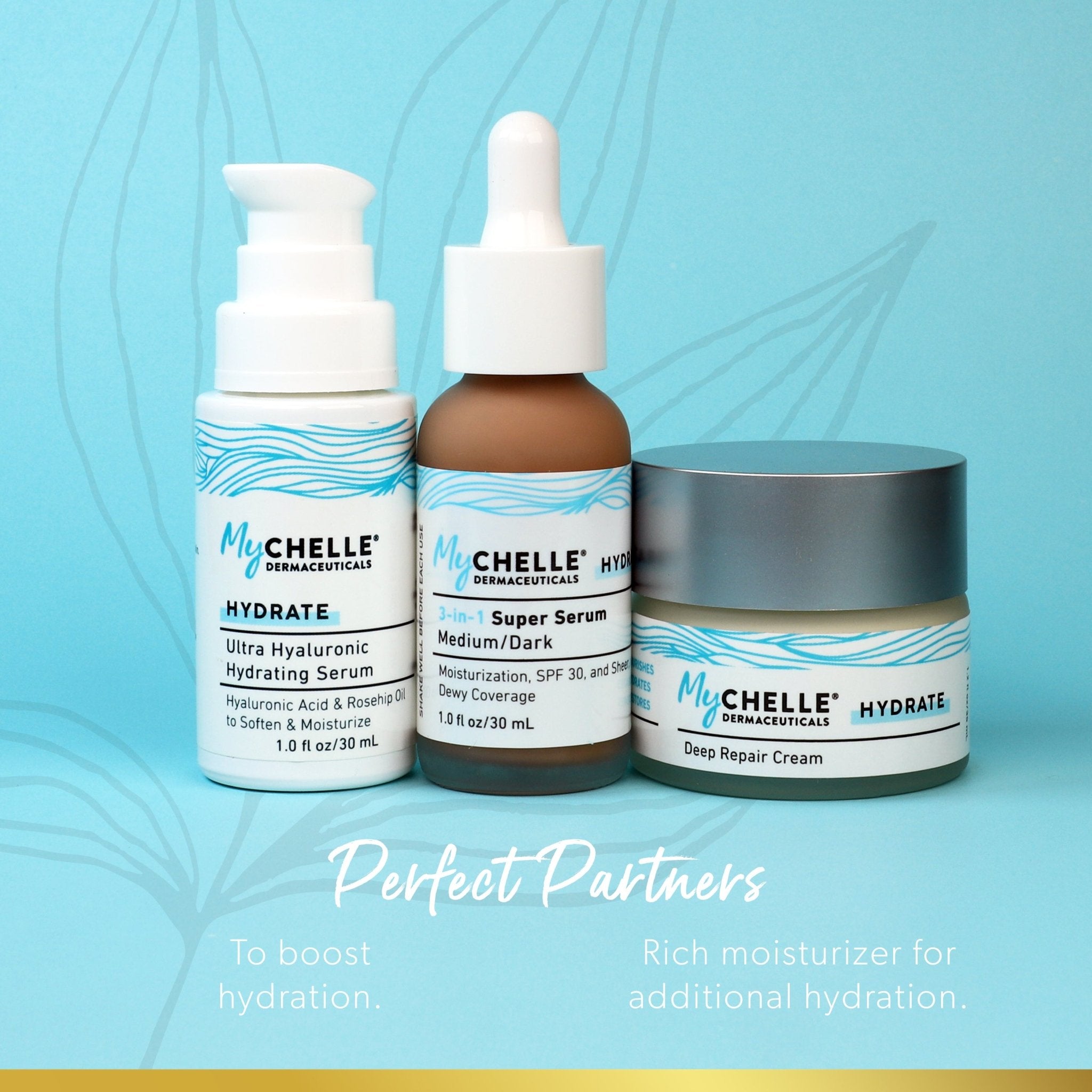 3 - in - 1 Super Serum, Medium/Dark Tint - MyCHELLE Dermaceuticals