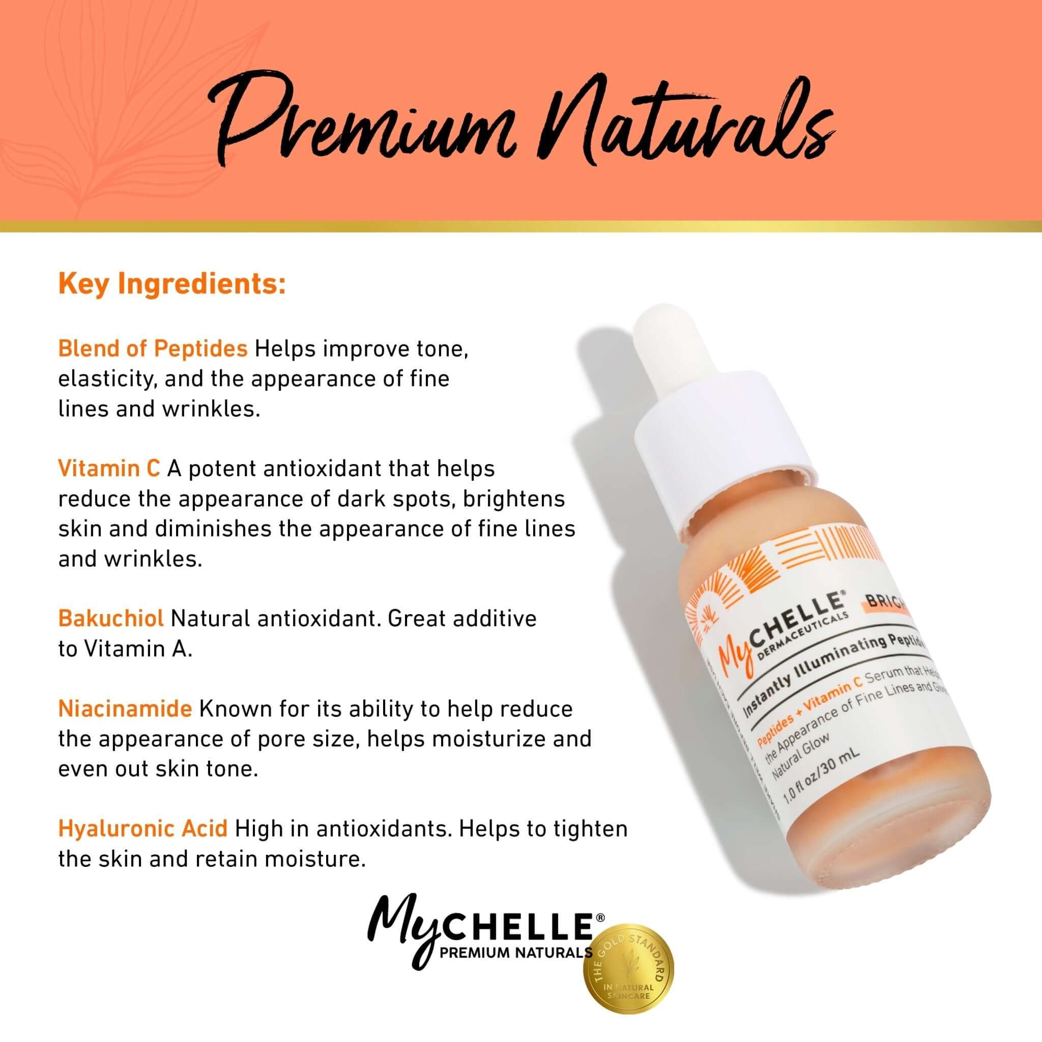 Instantly Illuminating Peptide Serum - MyCHELLE Dermaceuticals