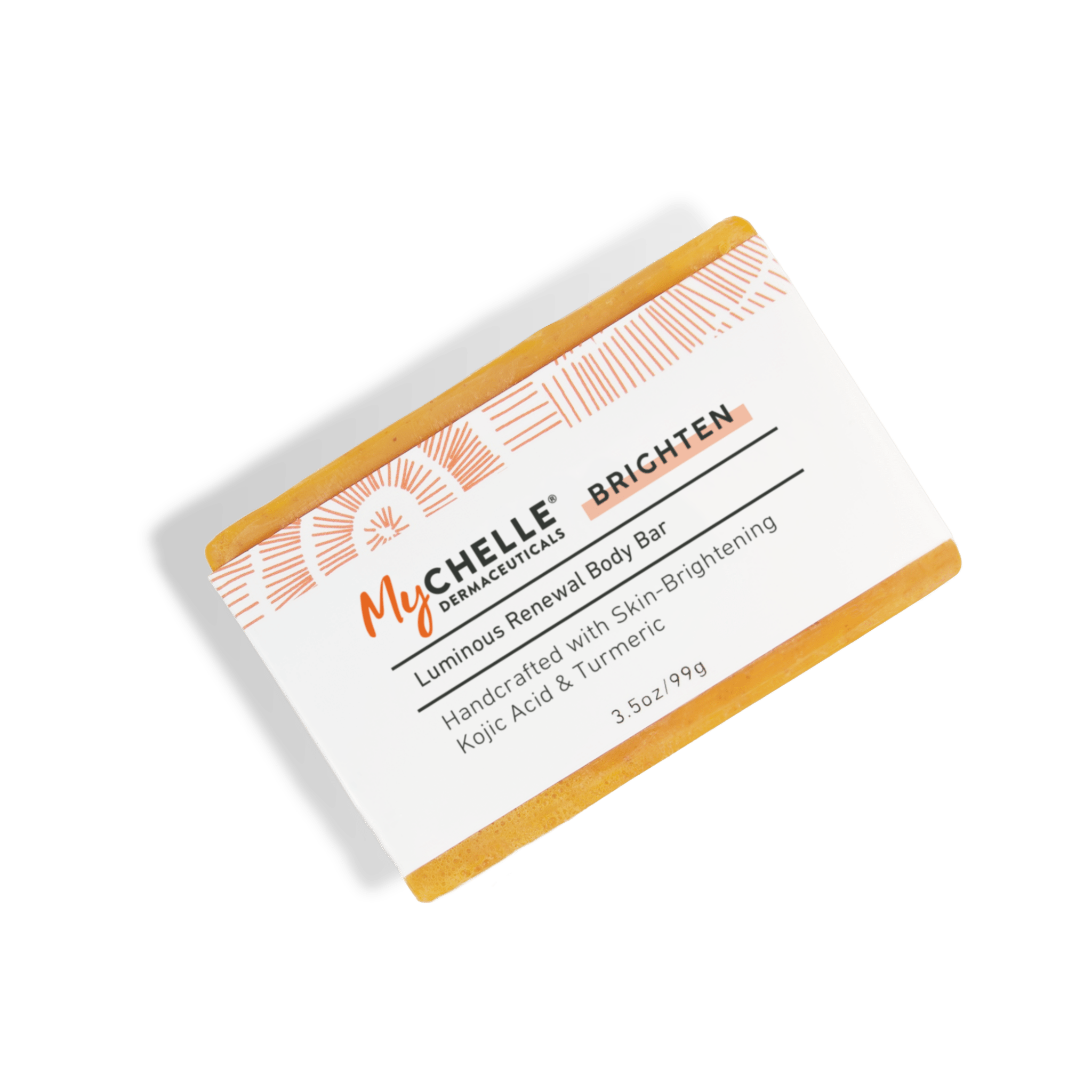 Luminous Renewal Body Bar - MyChelle skincare product packaging on a white background